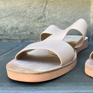 Via Spiga Blanka - Nude Leather Slip On Sandals Flats 9.5